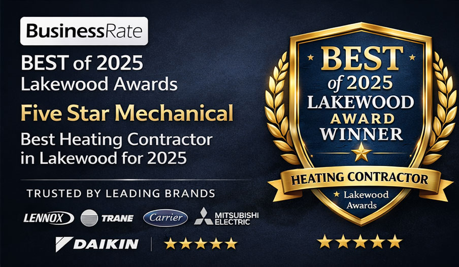 businessrate best of 2025 lakewood award winner five star mechanical 253-852-8284